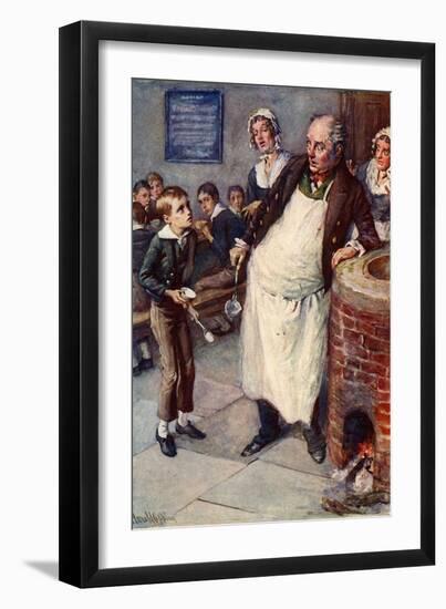 Charles Dickens - 'Oliver Twist'-Harold Copping-Framed Giclee Print