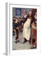 Charles Dickens - 'Oliver Twist'-Harold Copping-Framed Giclee Print