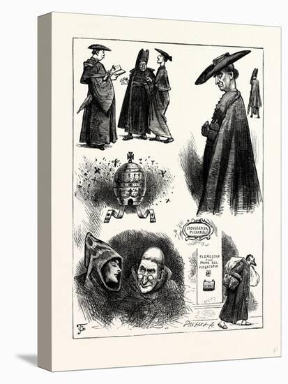 Charles Dickens Pictures from Italy, 1846, Priest and Monk-null-Stretched Canvas