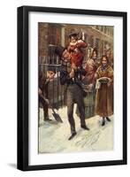 Charles Dickens 's 'A Christmas Carol'-Harold Copping-Framed Giclee Print