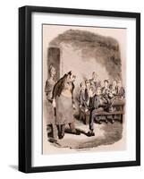 Charles Dickens 's 'The Adventures of Oliver Twist-George Cruikshank-Framed Giclee Print