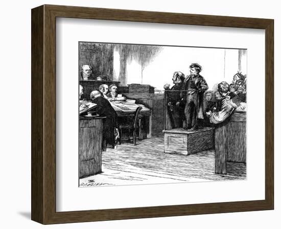 Charles Dickens 's ' The Adventures of Oliver Twist '-James Mahoney-Framed Giclee Print