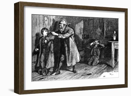 Charles Dickens 's ' The Adventures of Oliver Twist '-James Mahoney-Framed Giclee Print