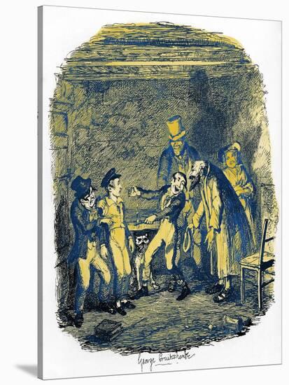 Charles Dickens 's 'The Adventures of Oliver Twist-George Cruikshank-Stretched Canvas