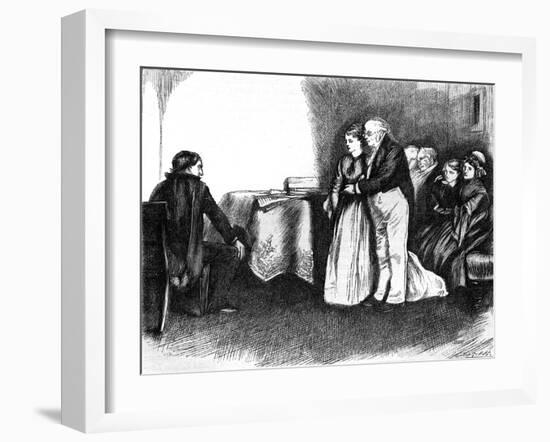 Charles Dickens 's ' The Adventures of Oliver Twist '-James Mahoney-Framed Giclee Print