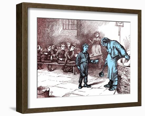 Charles Dickens 's ' The Adventures of Oliver Twist '-James Mahoney-Framed Giclee Print