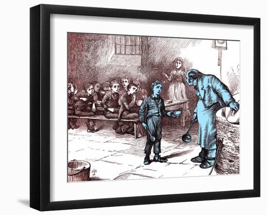 Charles Dickens 's ' The Adventures of Oliver Twist '-James Mahoney-Framed Giclee Print