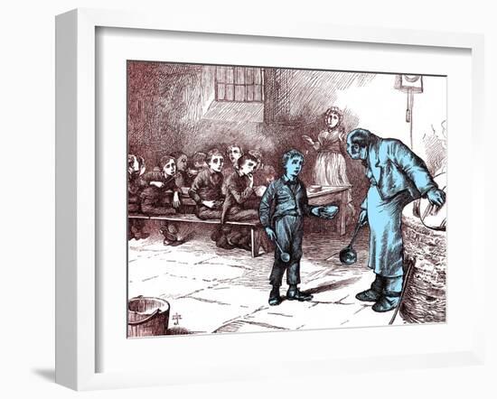 Charles Dickens 's ' The Adventures of Oliver Twist '-James Mahoney-Framed Giclee Print