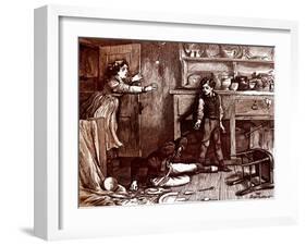 Charles Dickens 's ' The Adventures of Oliver Twist '-James Mahoney-Framed Giclee Print