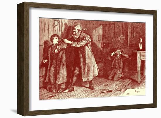 Charles Dickens 's ' The Adventures of Oliver Twist '-James Mahoney-Framed Giclee Print