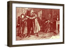 Charles Dickens 's ' The Adventures of Oliver Twist '-James Mahoney-Framed Giclee Print