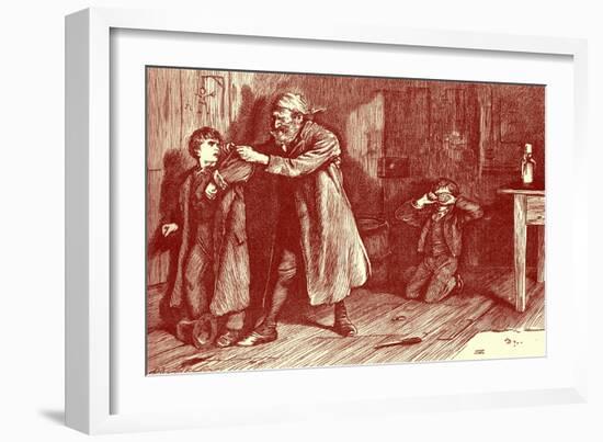 Charles Dickens 's ' The Adventures of Oliver Twist '-James Mahoney-Framed Giclee Print