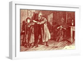 Charles Dickens 's ' The Adventures of Oliver Twist '-James Mahoney-Framed Giclee Print