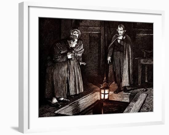 Charles Dickens 's ' The Adventures of Oliver Twist '-James Mahoney-Framed Giclee Print