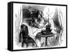 Charles Dickens 's ' The Old Curiosity Shop'-Hablot Knight Browne-Framed Stretched Canvas