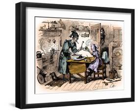 Charles Dickens 's 'The Old Curiosity Shop'-Hablot Knight Browne-Framed Giclee Print