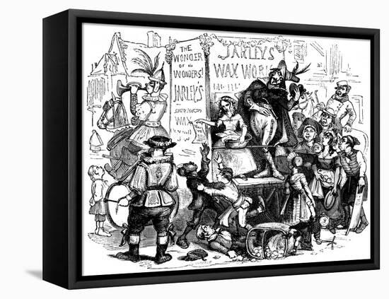 Charles Dickens 's ' The Old Curiosity Shop'-Hablot Knight Browne-Framed Stretched Canvas