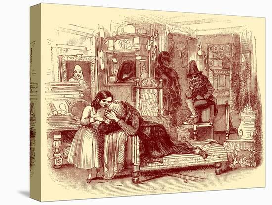 Charles Dickens 's 'The Old Curiosity Shop'-George Cattermole-Stretched Canvas