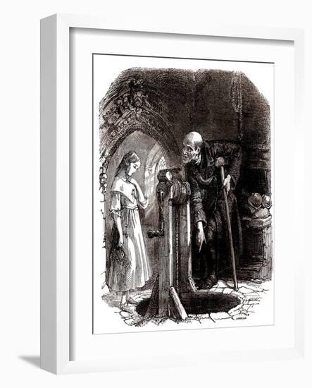 Charles Dickens 's 'The Old Curiosity Shop'-Daniel Maclise-Framed Giclee Print