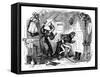 Charles Dickens 's ' The Old Curiosity Shop'-Hablot Knight Browne-Framed Stretched Canvas