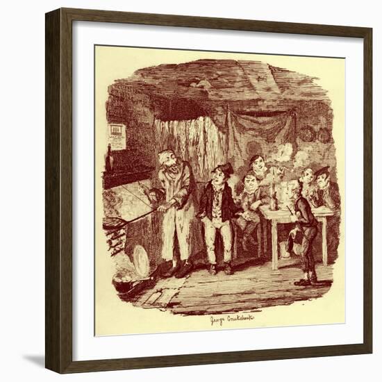 Charles Dickens 's 'The-George Cruikshank-Framed Giclee Print