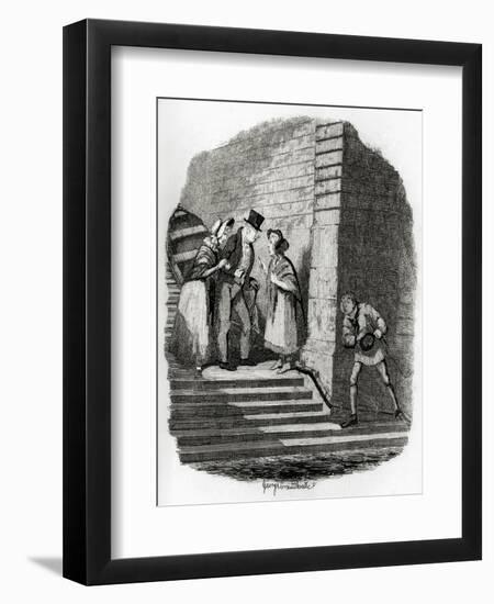 Charles Dickens 's 'The-George Cruikshank-Framed Giclee Print