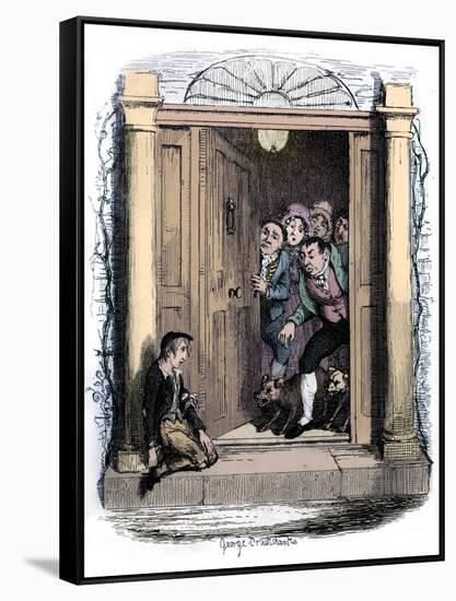 Charles Dickens 's 'The-George Cruikshank-Framed Stretched Canvas