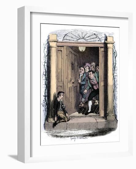 Charles Dickens 's 'The-George Cruikshank-Framed Giclee Print