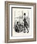Charles Dickens Sketches by Boz Hurrying Along a By-Street-George Cruikshank-Framed Giclee Print
