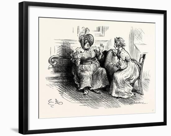 Charles Dickens Sketches by Boz Mrs. Bloss and Mis. Tibbs-George Cruikshank-Framed Giclee Print