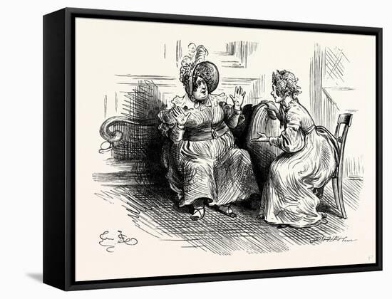 Charles Dickens Sketches by Boz Mrs. Bloss and Mis. Tibbs-George Cruikshank-Framed Stretched Canvas