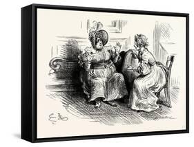 Charles Dickens Sketches by Boz Mrs. Bloss and Mis. Tibbs-George Cruikshank-Framed Stretched Canvas