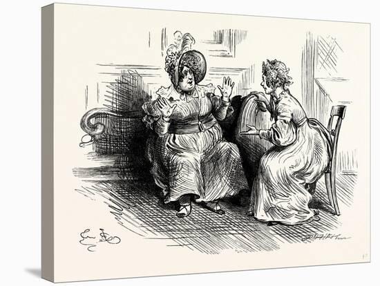 Charles Dickens Sketches by Boz Mrs. Bloss and Mis. Tibbs-George Cruikshank-Stretched Canvas