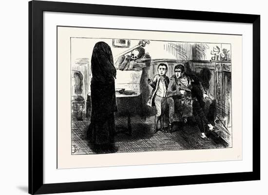 Charles Dickens Sketches by Boz the Black Veil-George Cruikshank-Framed Premium Giclee Print