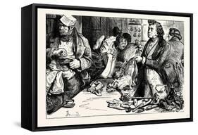 Charles Dickens Sketches by Boz the Pawnbroker's Shop-George Cruikshank-Framed Stretched Canvas