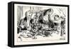 Charles Dickens Sketches by Boz Tureens of Soup are Emptied with Awful Rapidity-George Cruikshank-Framed Stretched Canvas