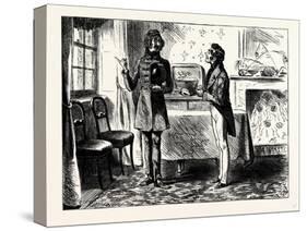 Charles Dickens Sketches by Boz When He First Came to Look at the Lodgings-George Cruikshank-Stretched Canvas