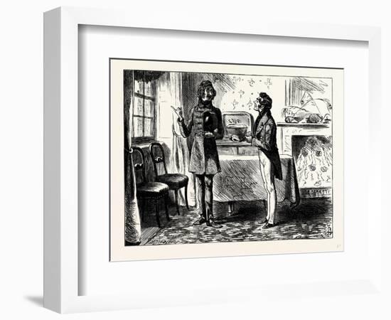 Charles Dickens Sketches by Boz When He First Came to Look at the Lodgings-George Cruikshank-Framed Giclee Print