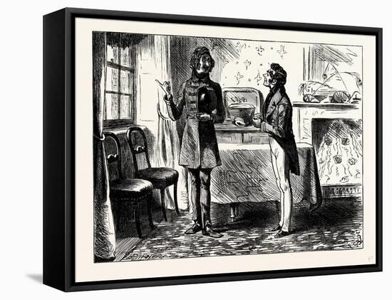 Charles Dickens Sketches by Boz When He First Came to Look at the Lodgings-George Cruikshank-Framed Stretched Canvas