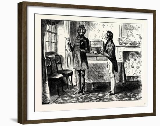 Charles Dickens Sketches by Boz When He First Came to Look at the Lodgings-George Cruikshank-Framed Giclee Print