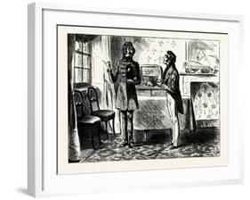 Charles Dickens Sketches by Boz When He First Came to Look at the Lodgings-George Cruikshank-Framed Giclee Print