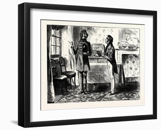 Charles Dickens Sketches by Boz When He First Came to Look at the Lodgings-George Cruikshank-Framed Giclee Print