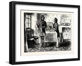 Charles Dickens Sketches by Boz When He First Came to Look at the Lodgings-George Cruikshank-Framed Giclee Print