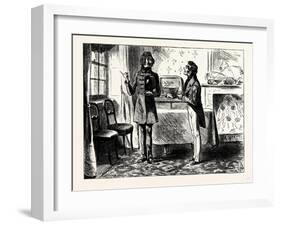 Charles Dickens Sketches by Boz When He First Came to Look at the Lodgings-George Cruikshank-Framed Giclee Print