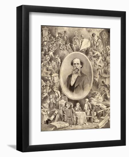 Charles Dickens Writer-W. Reynolds-Framed Premium Photographic Print