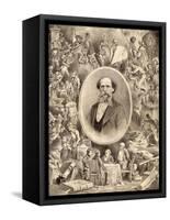 Charles Dickens Writer-W. Reynolds-Framed Stretched Canvas