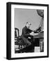 Charles Dickens Writing at Desk-null-Framed Photographic Print