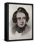 Charles dickens-Samuel Laurence-Framed Stretched Canvas
