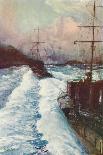 WW1 - British Hospital Ship Anglia Sinks, November 17th 1915-Charles Dixon-Art Print