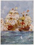 WW1 - British Hospital Ship Anglia Sinks, November 17th 1915-Charles Dixon-Art Print